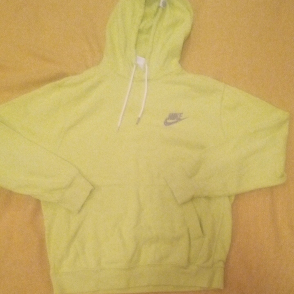 Nike Men's Light Yellow Hoodie